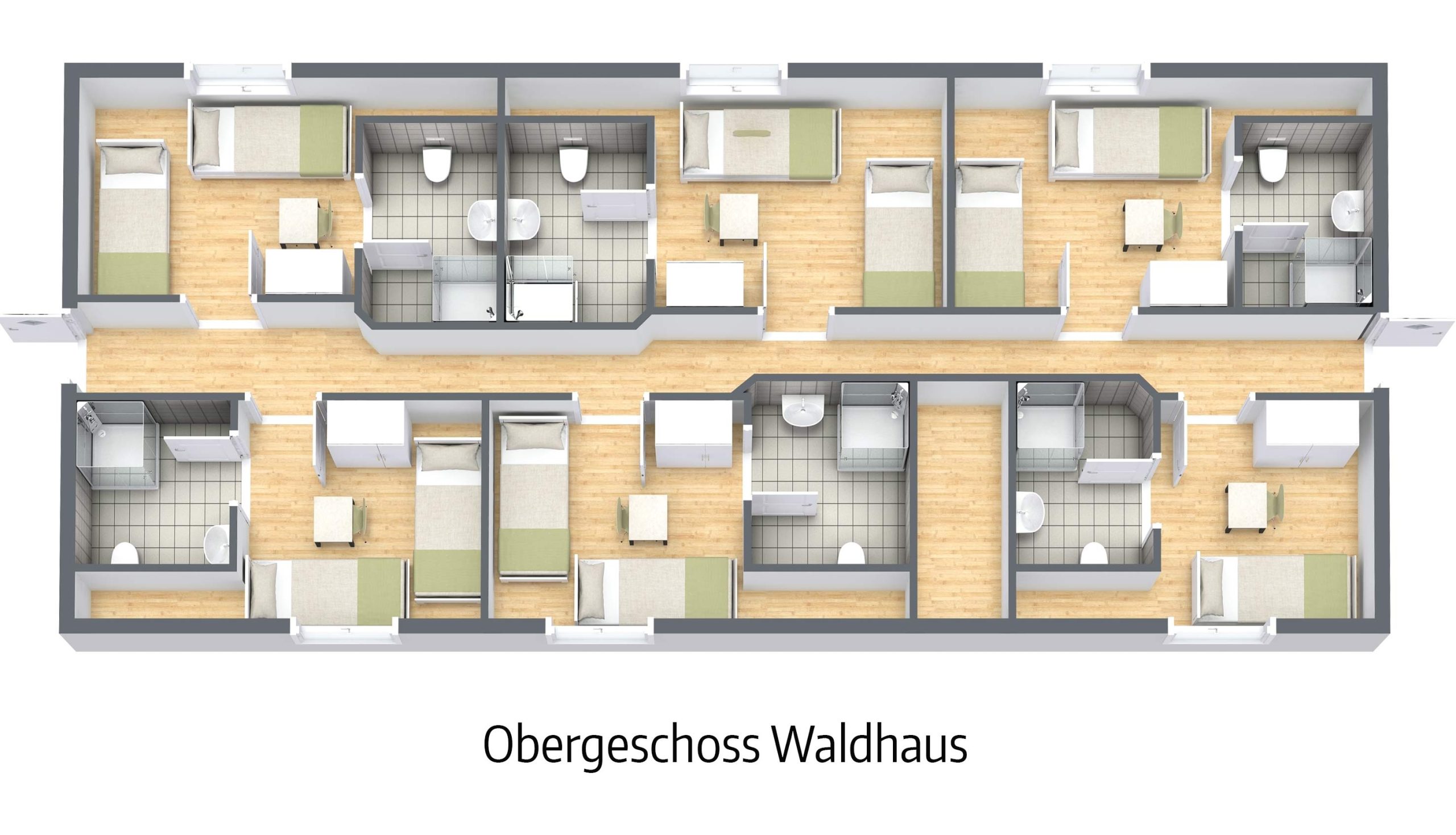 Obergeschoss-Waldhaus Grundriss